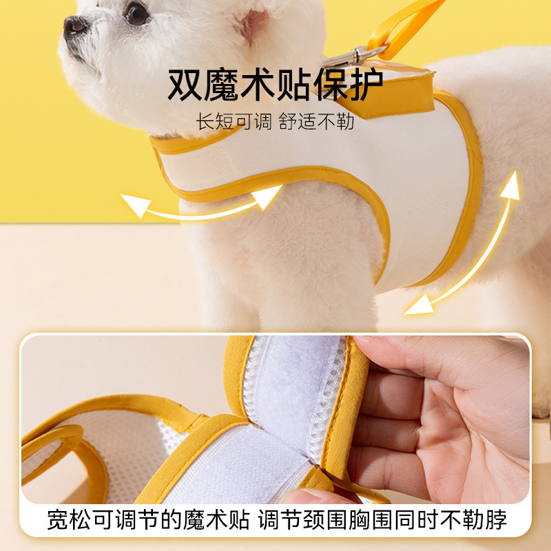 小狗狗牵引绳宠物外出遛狗绳防挣脱自背包小型犬猫咪胸背带牵引带