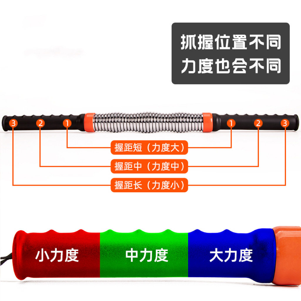25-80公斤双弹簧臂力器男士健身器材可调力度握力棒臂力胸肌训练