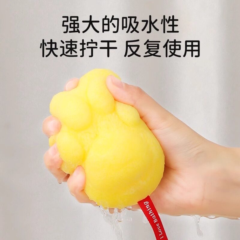 儿童洗澡海绵婴儿洗头刷宝宝搓澡魔芋扑扑棉新生儿搓泥专用沐浴球