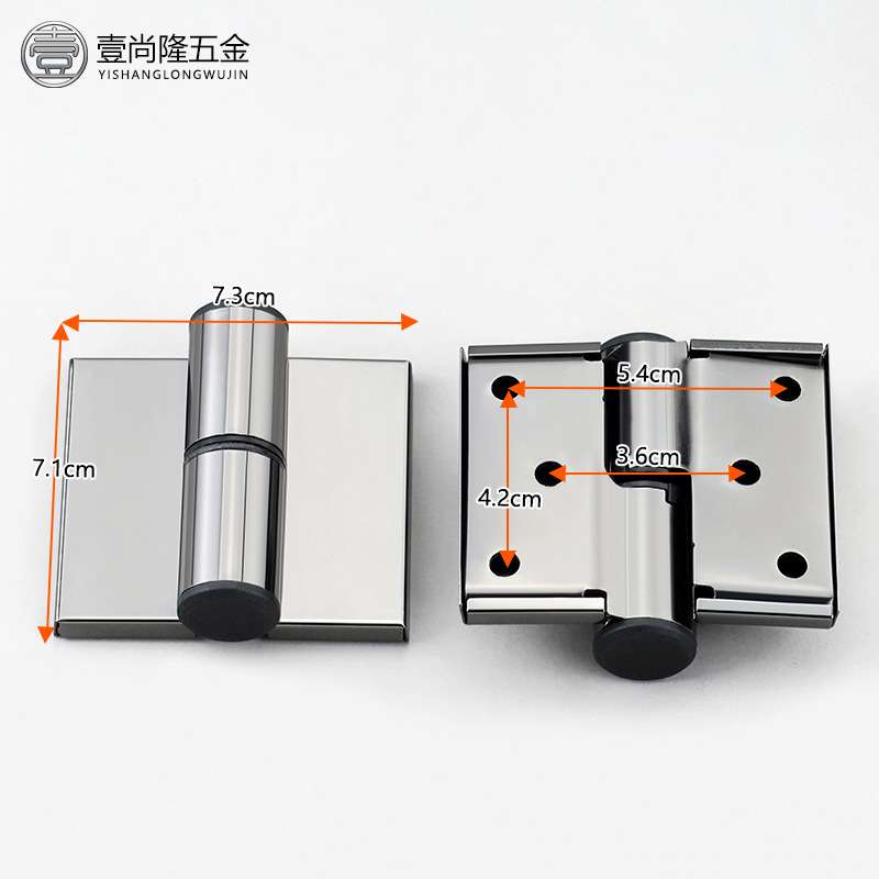 公共厕所卫生间隔断五金配件304不锈钢合页公厕加厚自闭门板铰链