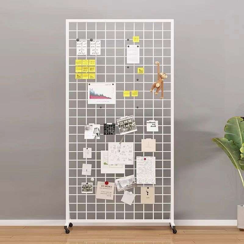 学校网架网架移动货架铁艺收纳落地铁丝网置物架幼儿园作品展示批