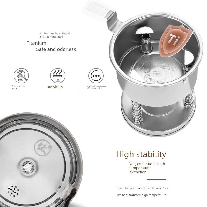 翠丽纯钛蒸汽喷雾泡茶机自动供水家用茶新型多功能保健壶