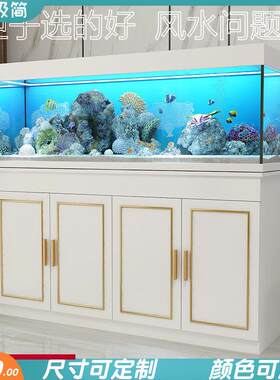 轻奢鱼缸柜底柜客厅家用隔断架子底座柜子水族箱订做承重大中小型