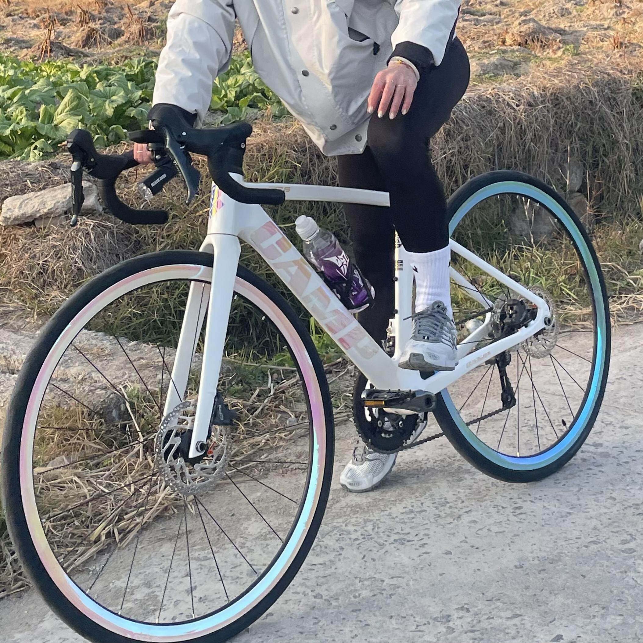 定制公路自行车轮组改色整圈贴纸防刮防水轮毂膜车轮圈纯色贴膜