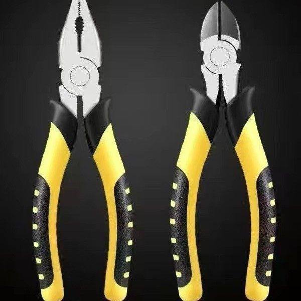 工业级尖嘴钳6寸钢丝钳8寸多功能电工家用便携胶柄握把拉线剥线钳,五金/工具,尖嘴钳,淘宝优惠券,粉丝福利购,淘宝优惠卷