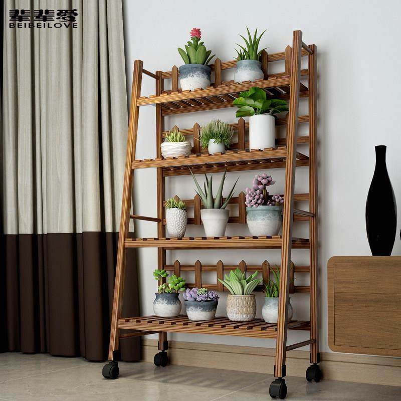 碳化防腐实木质户外阳台多肉绿萝花架客厅室内多层落地花架子特价,鲜花速递/花卉仿真/绿植园艺,花架,淘宝优惠券,粉丝福利购,淘宝优惠卷