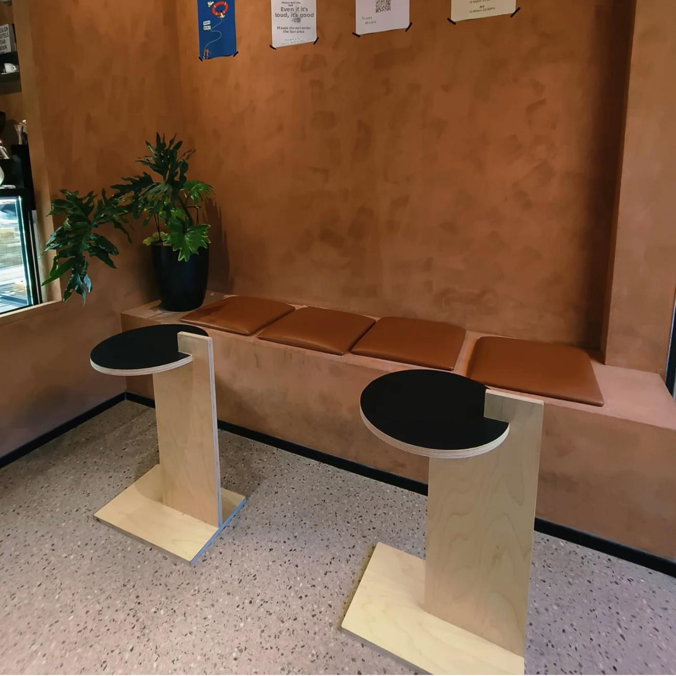 桦木海洋板设计师定制咖啡馆茶几桌现代简约边几可移动c型小桌子