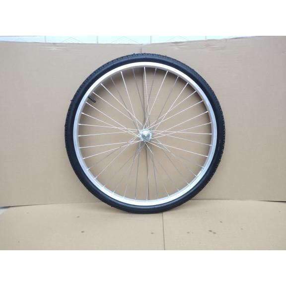 自行车车轮铝合金20寸22寸24寸26寸前轮单速变速通用轮组轮毂总成