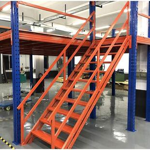 阁楼楼梯重型喷塑隔层二层钢结构定制可拆卸平台货架搭建车间工厂