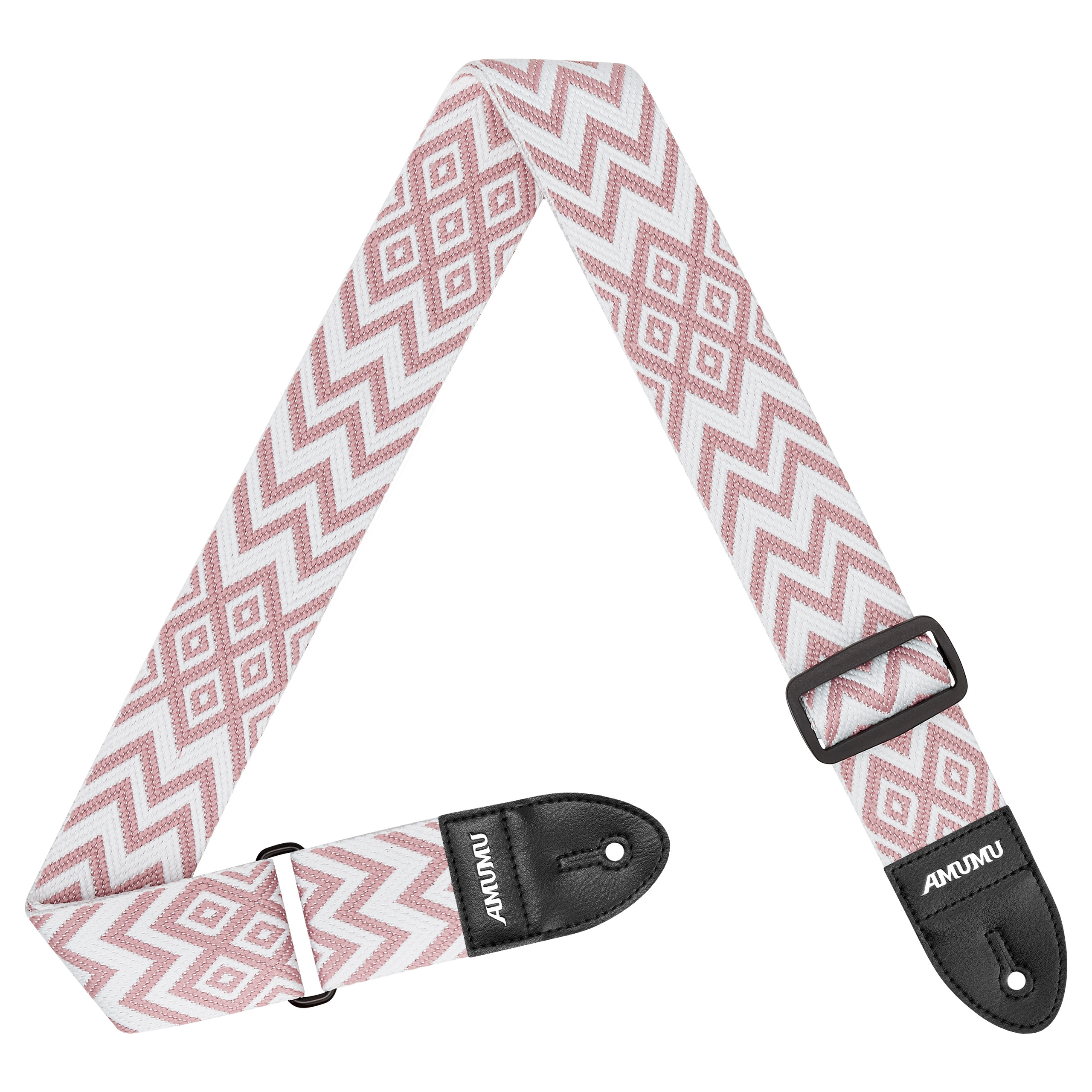 AMUMU钻石波纹吉他背带木电吉他贝斯4色可选经典个性编织肩带舒适