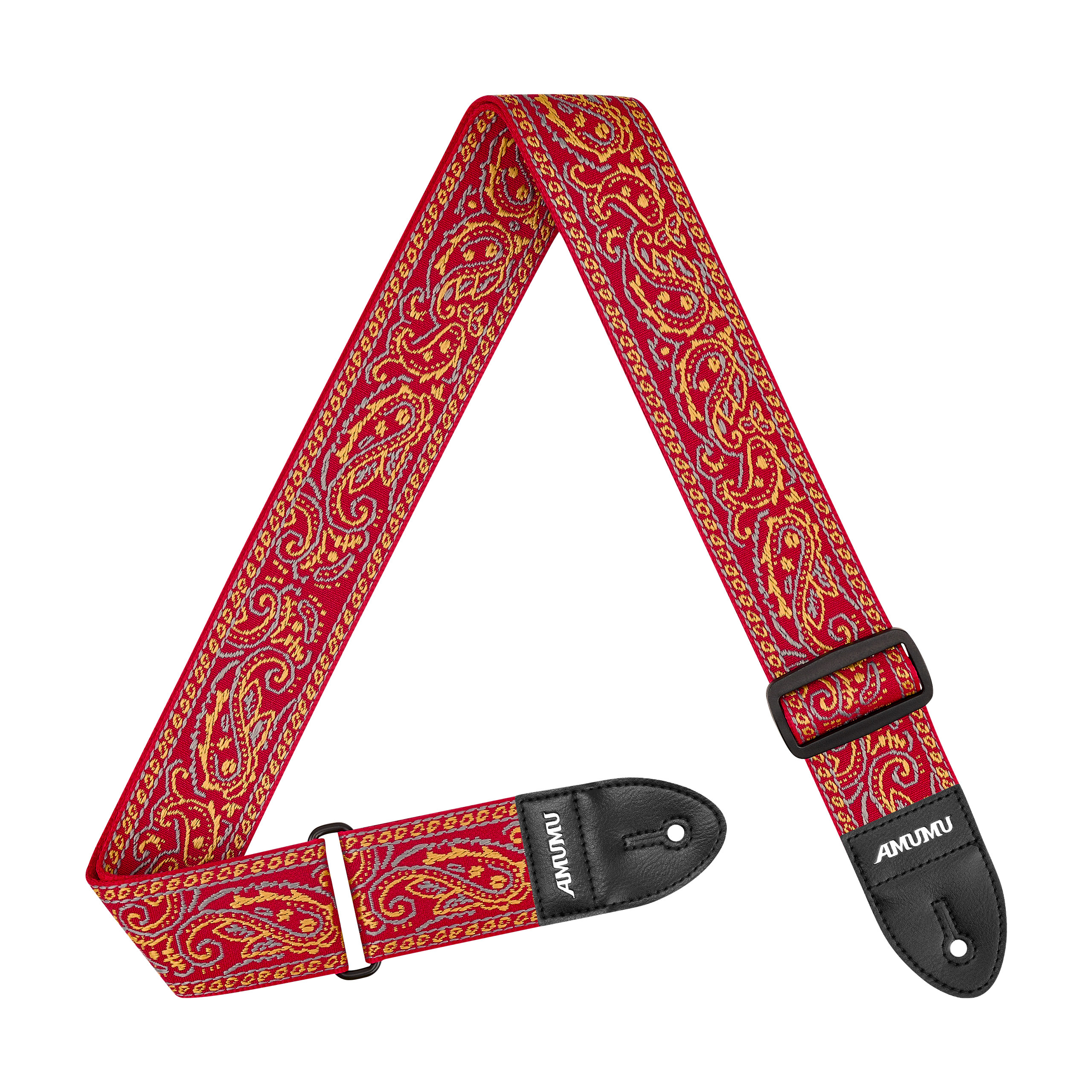 AMUMU佩斯利经典花纹吉他背带木/电吉他贝斯肩带多色舒适男女生