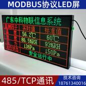 LED显示幕modbus工业电子车间看板TCP网路接口协议雷射屏485口PLC