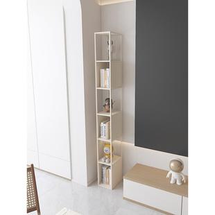 角落书架窄缝地板角落储物架小尺寸狭缝储物柜客厅超窄角落小书柜