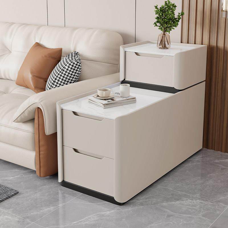 沙发边柜侧边柜轻奢岩板边几客厅家用角几简约现代茶水收纳柜超窄