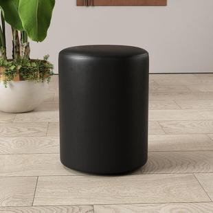 轻奢全实木化妆凳真皮可旋转矮凳梳妆台椅子小圆凳家用客厅换鞋凳