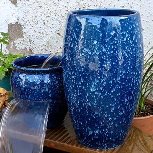 造景鱼池全套瀑布摆件生态陶瓷古法流水循环水培鱼陶罐鱼缸过滤器