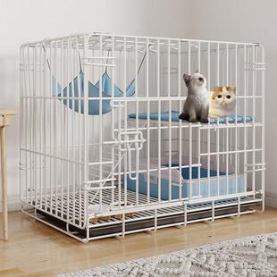 猫笼子家用室内别墅带厕所一体超大自由空间折叠便携外出猫兔笼子