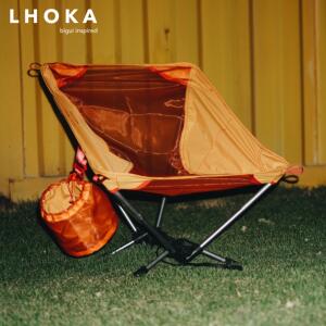 LHOKAeg东部地理低座型超轻折叠椅户外露营月亮椅轻量可携式舒适