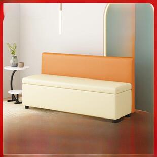 换鞋凳储物柜储物凳靠背沙发凳卧室床头凳衣帽间服装鞋店休息凳