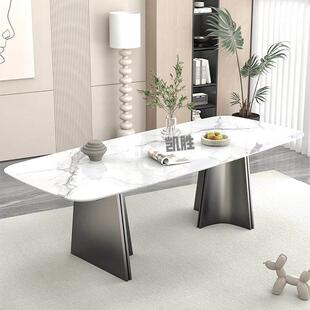 奢石餐桌桌腿支架岩板茶台轻奢铁艺底座支架大理石不锈钢桌脚定制