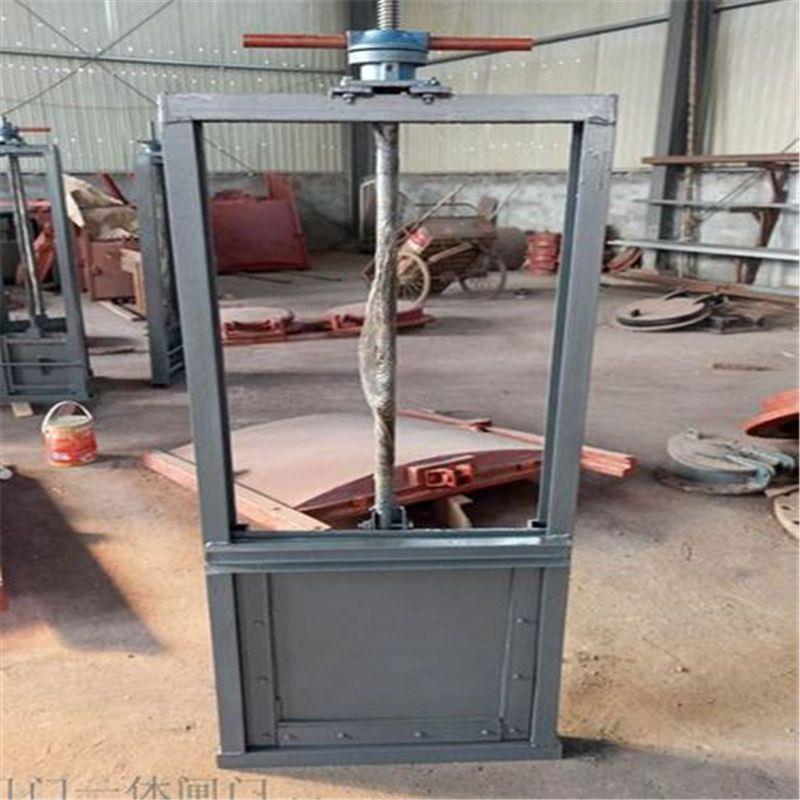 定制钢制闸门一体式钢制闸门焊接闸门手动机闸一体式闸门简易闸门