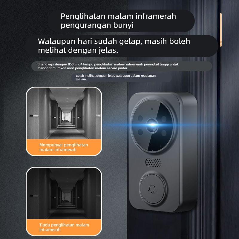 可视门铃智能家用无线安装视频通话抓拍录像高清红外夜视摄像门铃