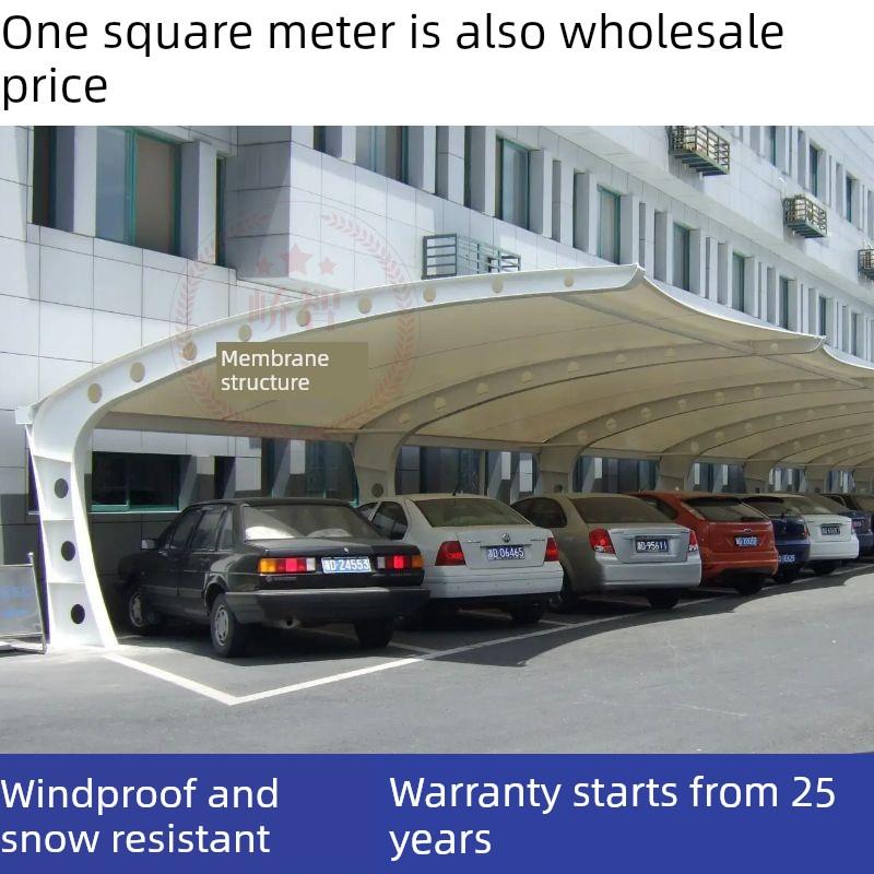 膜结构停车棚自行车汽车停车棚户外景观棚定制遮阳棚小区电动车棚