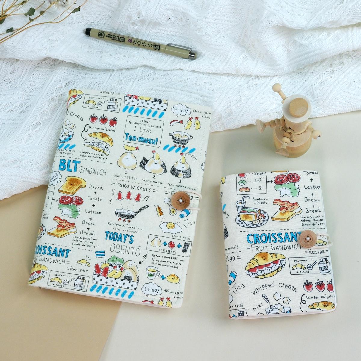 卡通寿司日系活页本A5A7手账本活页书衣学生笔记本书皮日记本书套