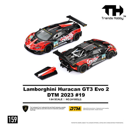 TH 1:64 兰博基尼Huracan GT3 Evo2可拆卸尾翼合金汽车模型收藏