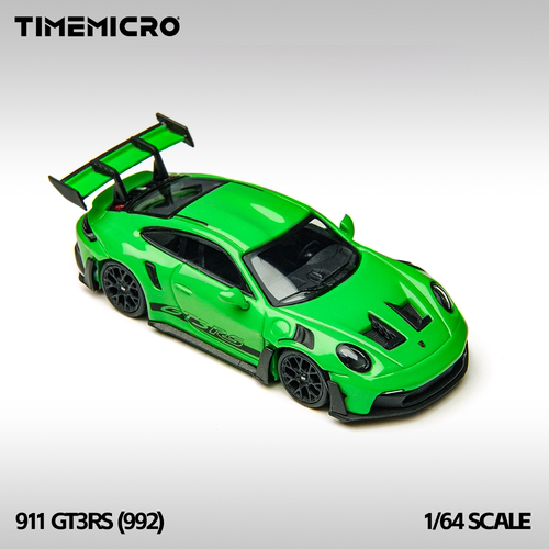 现货 TM 1:64 保时捷992 GT3 RS 合金车模 仿真汽车模型绿色收藏