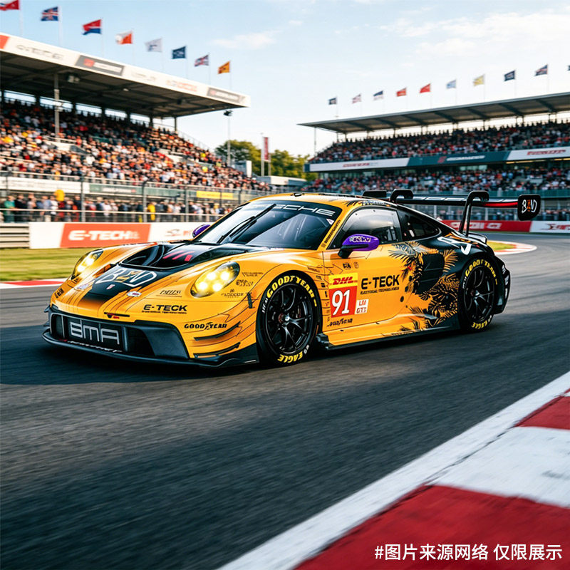 TH预售1:64保时捷911GT3R勒芒耐力赛冠军91 92开盖版合金汽车模型