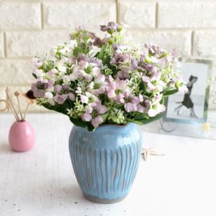 厂家家居摆件 仿真雪柳花支人造花 婚庆新娘手捧花绢布花