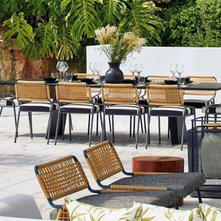 户外桌椅院花别墅藤庭椅露天防水民休闲椅子室宿外咨询客服园露台