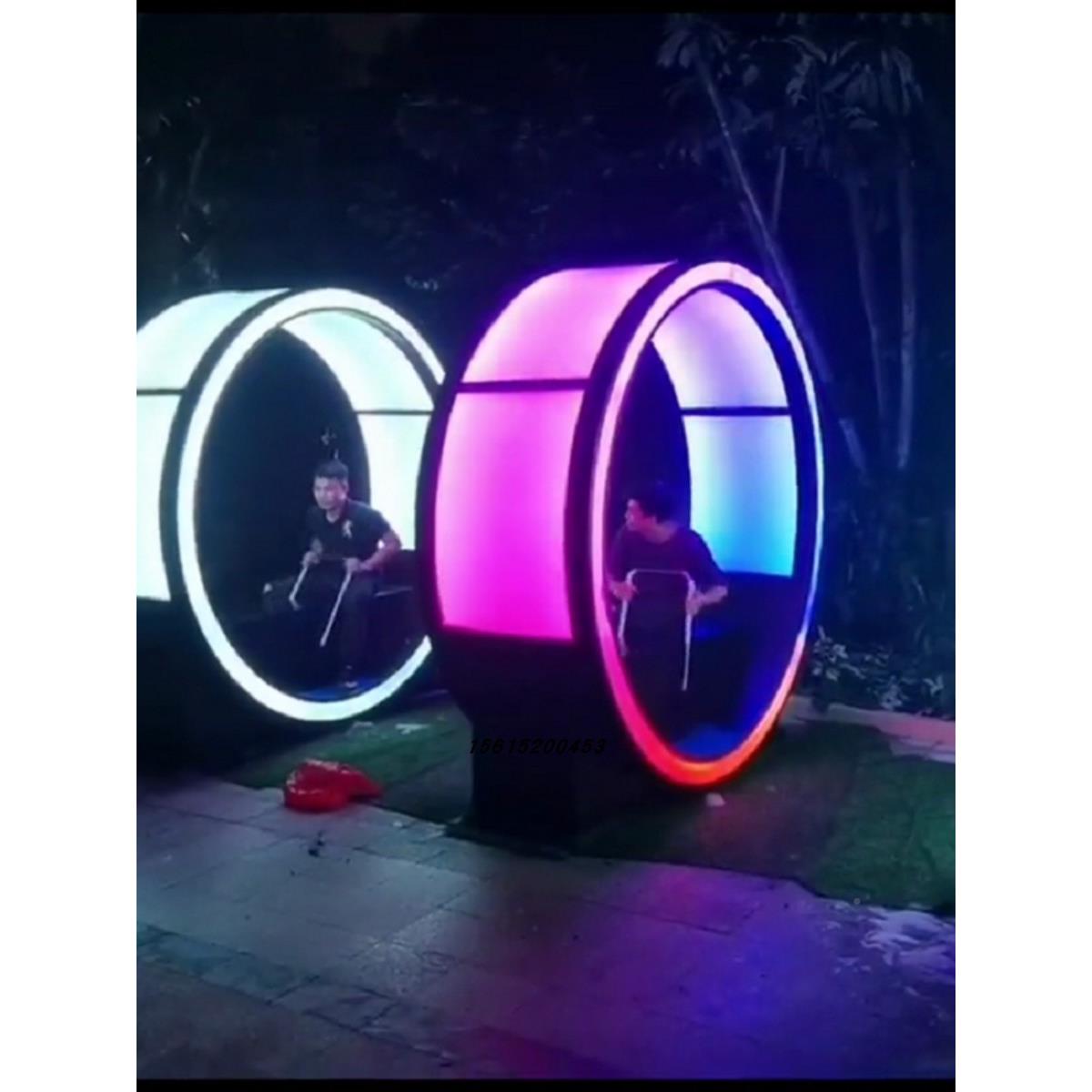 红游乐发电设万棵松文施喷泉外骑单车无健身大型动感网划行船机户