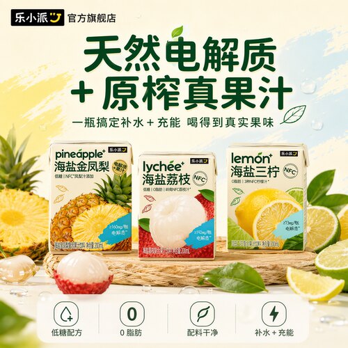 乐小派电解质水果汁200ml*12盒