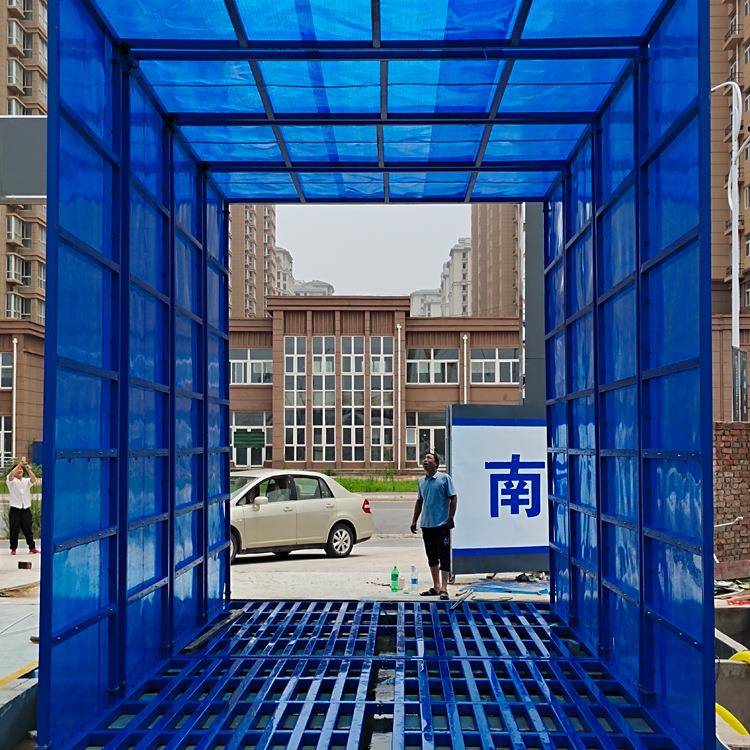 全自动封闭式工地洗轮机龙门式红外感应工程洗车台煤矿移动洗车槽
