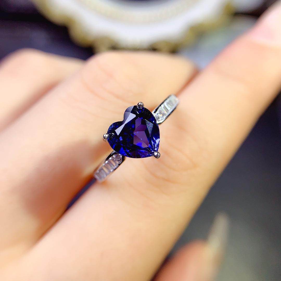 【地大珠宝】天然蓝宝石戒指925纯银高净度时尚小众精致百搭礼物,珠宝/钻石/翡翠,手饰,淘宝优惠券,粉丝福利购,淘宝优惠卷