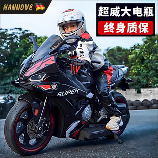 2026年新款儿童电动摩托车3-12岁可坐人亲子同乘超大号机车玩具车