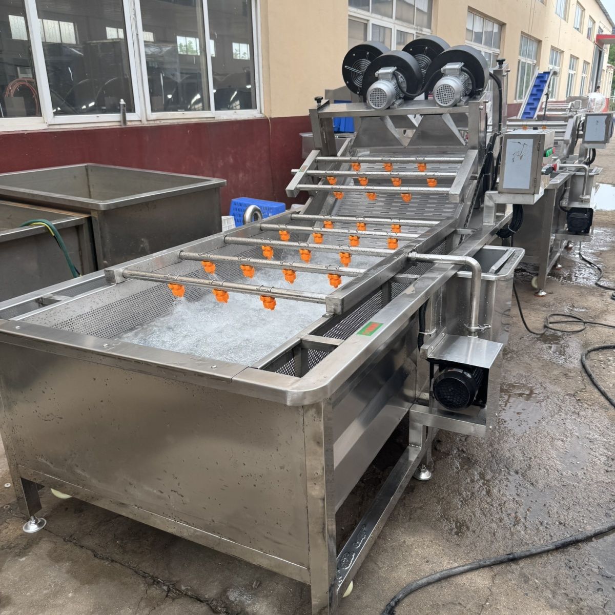 洗菜机大型商用净菜蔬菜气泡清洗机多功能全自动不锈钢去农残设备