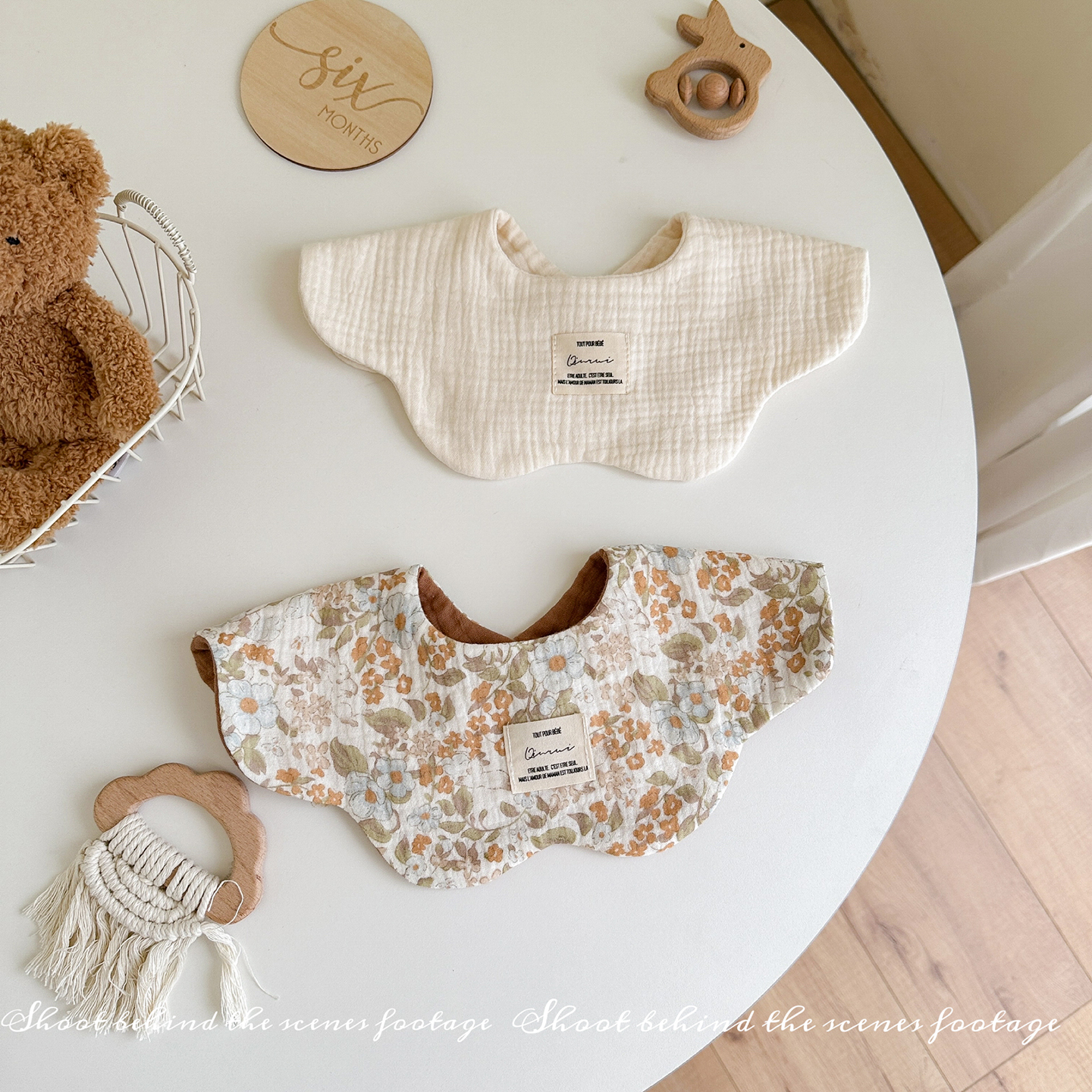 婴儿口水巾a类纯棉透气小围嘴