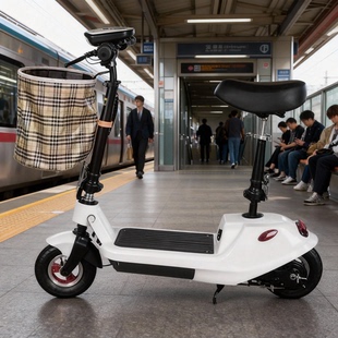 代步电滑板车电动折叠便携小型电瓶车成人亲子两轮男女踏板电动车