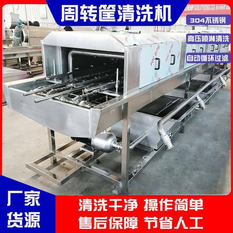 商用全自动周转筐清洗设备不锈钢食品筐高压喷淋清洗机