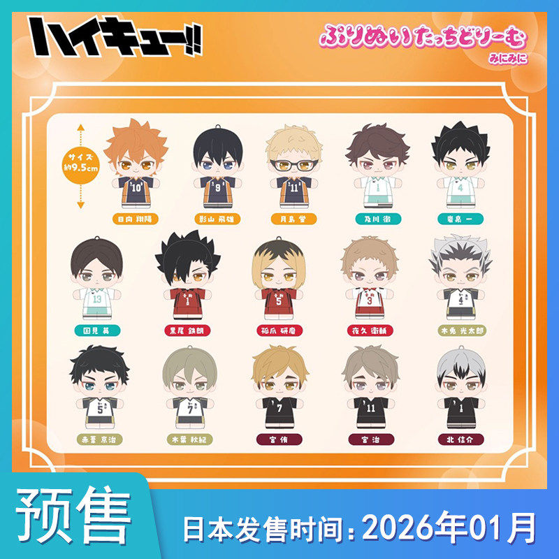 [预售定金]/ 排球少年 迷你站姿 Q版队服毛绒玩偶到货补邮费,模玩/动漫/周边/娃圈三坑/桌游,动漫挂件/文具,淘宝优惠券,粉丝福利购,淘宝优惠卷