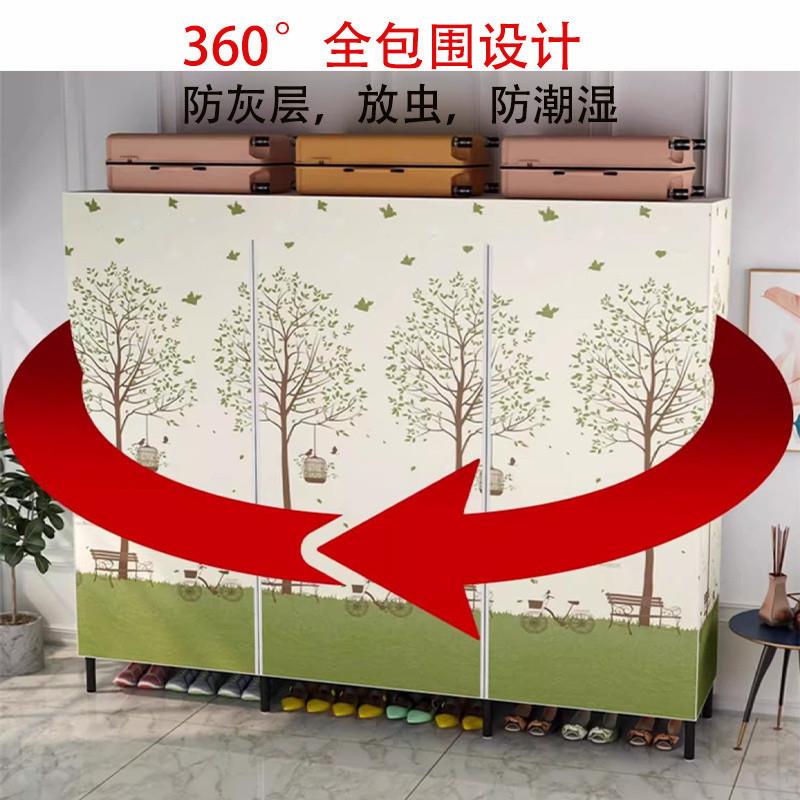 dpp【高强承重】简易布衣柜出租屋钢管特厚加粗衣橱家用卧室多层