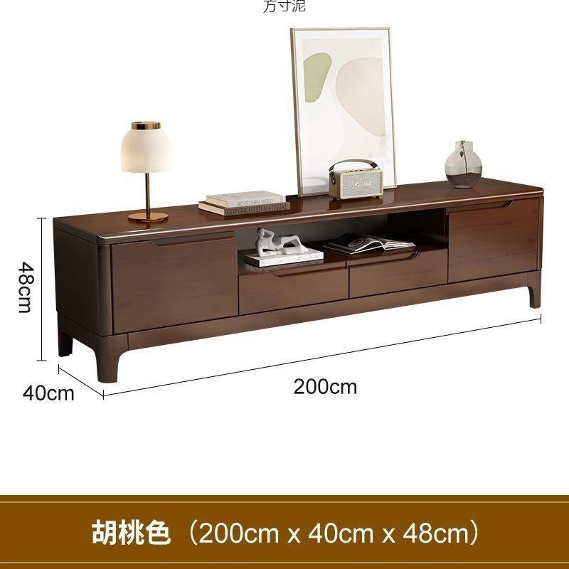 实木电视柜简约现代小户型1.2/1.5米尺寸电视柜客厅免安装整装厂