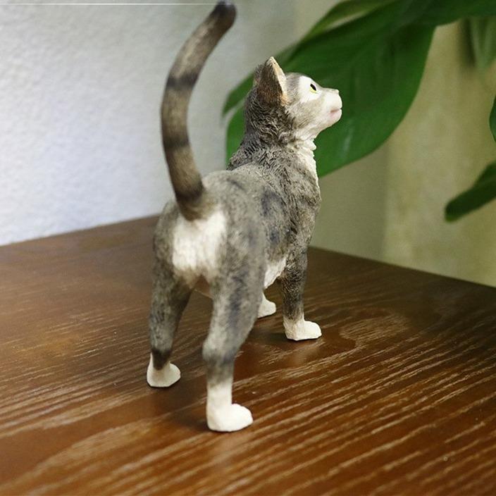 亚马逊热销刚毛猫仿真猫模型宠物猫咪车载摆件树脂工艺品