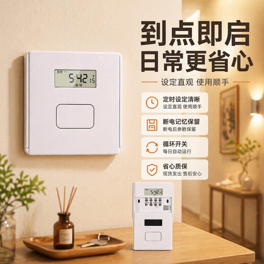 单火86型墙装定时器家用时控开关