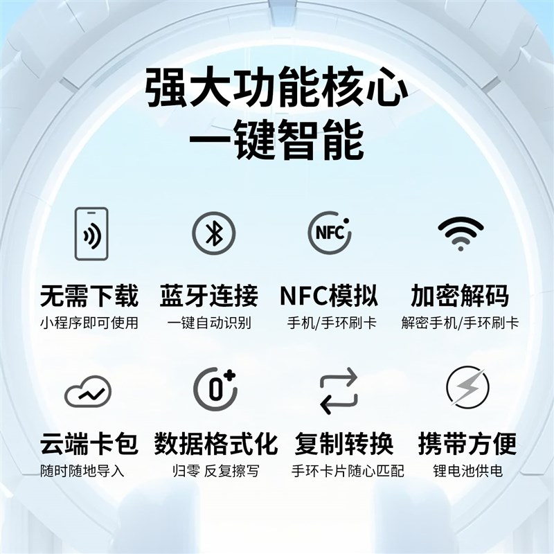ic门禁卡万用解码器nfc读卡写卡器加密电梯复刻机器读卡器复制器