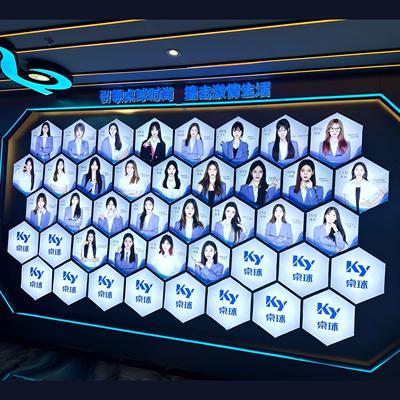 定做LED六边形圆形无边框卡布软膜异形UV广告招牌台球助教灯箱