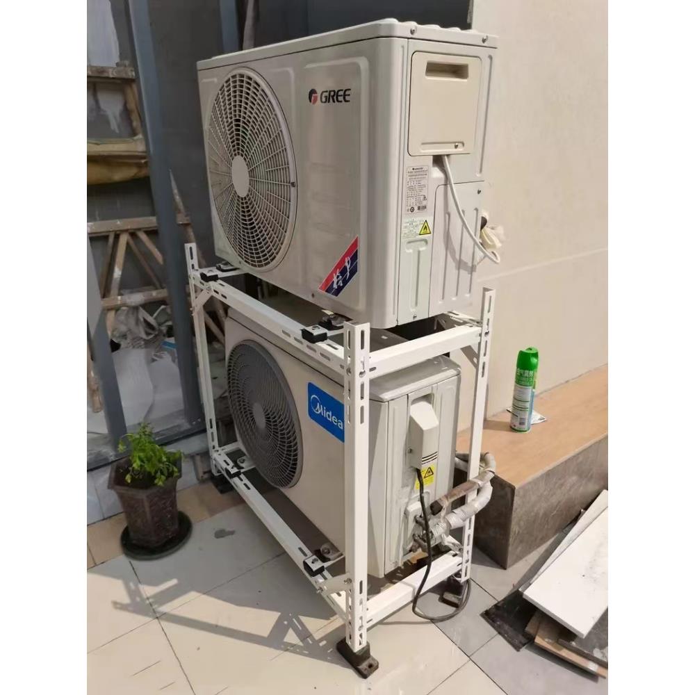空调外机节省空间加厚升级不锈钢落地通用多层叠放防共震降躁托架